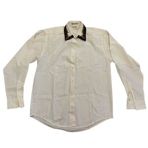 Vtg 80s/90s Tabi International Embroidered Collar Blouse | S/P White